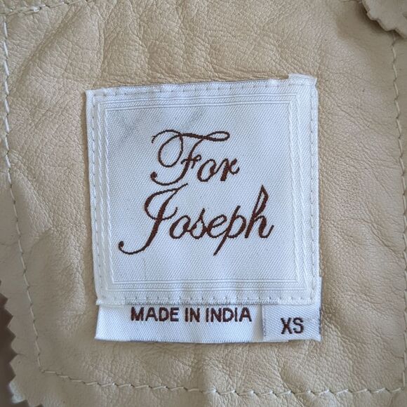 ForJoseph XS Buttery Soft Luxury Cream Leather Moto Jacket Coat - Picture 8 of 10